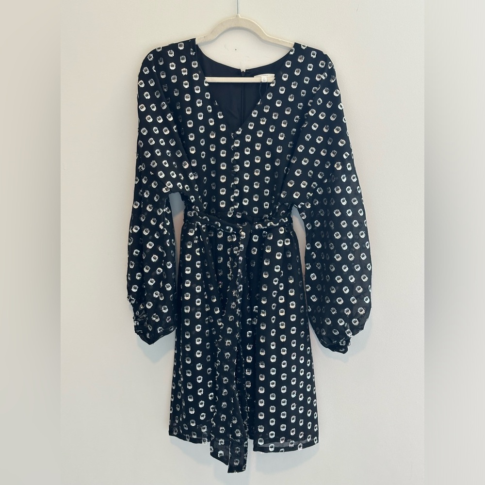 Black dress with silver sparkles
